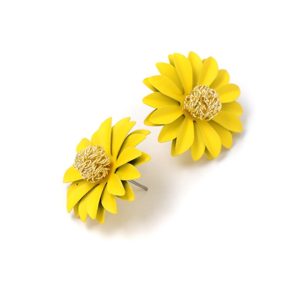 SHELBY | Sunflower Chain Personality Earrings - Picture 5 of 5